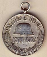 1918. "Pro Deo et Patria-Magyar Háborús Emlékérem" ezüstözött Br kitüntetés T:2/3