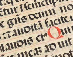 Nagy méretű XV. századi graduále,  pergamen kódexlapon ? A kézzel készült liturgikus kézirat egy róm...