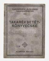 1944 Nagyszebeni Általános Takarékpénztár, marosvásárhelyi fiók takarékbetétkönyvecskéje, néhány kevés bejegyzéssel, kissé foltos borítóval, lapokon néhány apró folttal