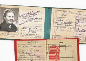 1948-64 Sebes Gusztávné, Sebes Gusztáv, az Aranycsapat szövetségi kapitánya feleségének 3 db okmánya...