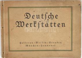 1912 Német iparművészeti lakberendezési katalógus sok képpel / Deutsche Werkstätten Der deutscher Hausgerät, Preisbuch, 1. Auflage. 123p. Képekkel gazdagon illusztrált papírkötésben foltos lapokkal