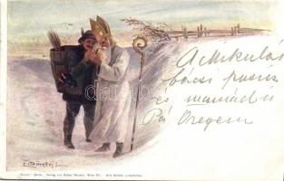 1899 St Nicholas and Krampus s: F. Döcker