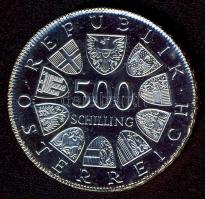 Ausztria 1980. 500Sch Ag "Mária Terézia" T:BU