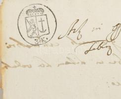 1816 Olasz hivatalos okmány 3K szignettával