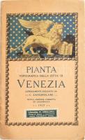 1927 Velence város topográfiai térképe, 1:8000, mind a hat városrészt tartalmazó térkép, jobb felső ...