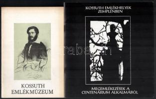 4 db tájékoztató kiadvány, térkép: Vezető a monoki Kossuth Emlékmúzeum kiállításához, a szerző (Zsuffa Tibor) által DEDIKÁLT + 1994 Kossuth emlékhelyek Zemplénben - Megemlékezések a centenárium alkalmából + Borsodi kalauz + Sárospatak turistatérkép, a monoki Kossuth Emlékmúzeum bélyegzőjével, 26x18,5 cm