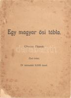 GHYCZY Elemér: Egy magyar ősi tábla. 1. köt. 29 nemzedék 21 523 őssel. [Unicus.] (Komárom), [1942], szerzői (Puzsér testv. ny.) 254 p. Kiadói papírkötésben, sérült gerinccel, sérült és foltos borítóval, első néhány lap sarkaiban apró sérülésekkel.