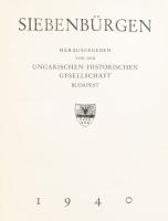 Siebenbürgen (Erdély.) Bearbeitet: József Deér. Bp., 1940, Ungarischen Historischen GesellSchaft (Magyar Történelmi Társulat), 283+(3) p.+ 136 (képtáblák) t.+ 20 (térképek) t. Német nyelven. Rendkívül gazdag, fekete-fehér és színes képanyaggal illusztrált. Kiadói aranyozott egészvászon-kötés, kopott borítóval, sérült gerinccel, hiányzó térkép-mellékletekkel.