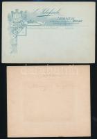 cca 1900 Abbázia, 2 db vintage, keményhátú fotó (a tengerről és a nyaraló gyerekekről), 12,5x14,6 cm...