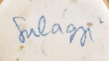 Szilágyi Mária jelzéssel: Ibolyaváza. Hibátlan, m: 8,5 cm