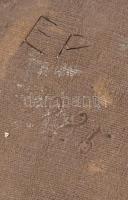 E. P. 1985 vulkánmázas rakuváza, jelzéssel, hibátlan, m: 10 cm