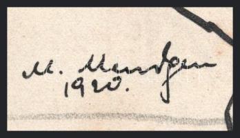 Martin Mendgen (1893-1970), 1920-as években Erdélyben működött: Szakállas férfi portré, 1920. Tus, p...