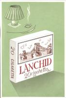 Lánchíd cigarettes with stamp of International Dog Exhibition on backside