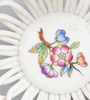 Herendi Eton mintás fonott tálka. Kézzel festett, jelzett, hibátlan d: 10 cm