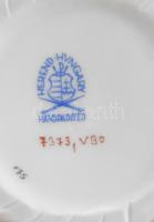 Herendi Eton mintás fonott tálka. Kézzel festett, jelzett, hibátlan d: 10 cm