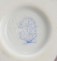 Herendi virágmintás fűszerkínáló pár, talapzaton álló oroszlánlábas díszítéssel, kézzel festett, jel...