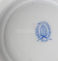 Herendi zöld mintás porcelán leveses csésze. Kézzel festett, jelzett, minimális kopással d: 14 cm