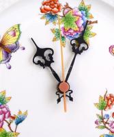 Herendi Viktória mintás porcelán falióra. Kézzel festett, jelzett, hibátlan. Az óra rész mozog. d: 2...