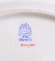 Herendi Viktória mintás porcelán falióra. Kézzel festett, jelzett, hibátlan. Az óra rész mozog. d: 2...