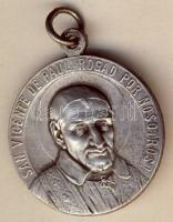 Franciaország DN "Páli Szent Vincent" ffém emlékérem T:2