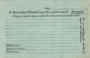 Paprika from József Szeredai with ordering form (EB)