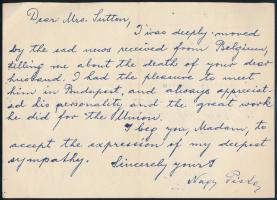 cca 1950 Magyar Motorcsónak Szövetség levele, angol nyelven, fejléces papíron