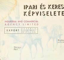 cca 1920-1940 Ipari és Kereskedelmi Képviseletek Kft. fejléces papírja, tevekaravános illusztrációva...