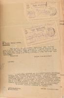 cca 1943-1944 Hidvéghy László Filmvállalata és a Hunnia Filmgyár levelezése, benne filmeket érintő ü...