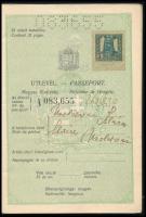 1936-1937 Magyar Királyság útlevele, német és osztrák bejegyzésekkel
