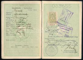 1936-1937 Magyar Királyság útlevele, német és osztrák bejegyzésekkel