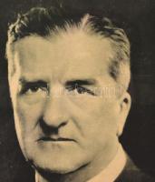 Horthy Miklós arcképe. Korabeli nyomtatvány, modern üvegezett fakeretben, 38x28 cm, kerettel 59x49 c...