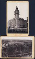 2db részletgazdag kemény hátú fénykép a kolozsvári megyeházról és tájképéről szép állapotban