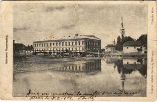 1903 Belényes, Beius; Főgimnázium. Matits Ferenc kiadása / school (fa)