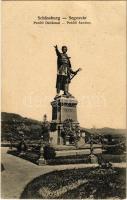 1908 Segesvár, Schässburg, Sighisoara; Petőfi Denkmal / Petőfi szobor / monument (fl)