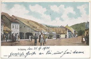 1900 Lippa, Lipova; Fő tér. Gregor Fischer / main square (EK)