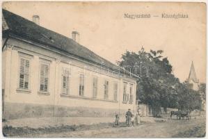 1919 Nagyszántó, Santaul Mare; Községháza / town hall (EB)