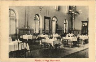 Bikszádfürdő, Baile Bicsad, Bixad; részlet a nagy étteremből, belső / restaurant, interior (non PC)