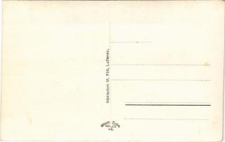 Losonc, Lucenec; mozaiklap zsinagógával / multi-view postcard with synagogue