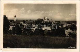 1935 Losonc, Lucenec; látkép zsinagógával / general view with synagogue (EK)