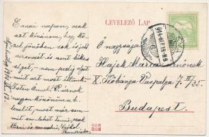 1914 Léva, Levice; látkép zsinagógával. Dukesz Lipót kiadása / general view with synagogue