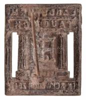 Osztrák-Magyar Monarchia 1916. "LANDSTURM TAUGLICH IN SCHWERER ZEIT 1914/16" vas sapkajelv...