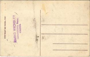 Arad, Báró Bohus palota, Aradi Ipar és Népbank, üzletek / palace, bank, shops (EK)