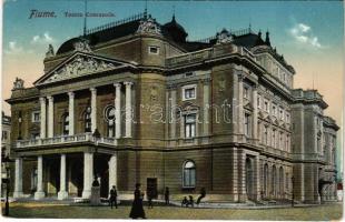 1913 Fiume, Rijeka; Teatro Comunale / színház / theatre