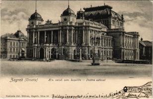 1903 Zagreb, Zágráb; Hrv. narod. zem. kazaliste / Nemzeti színház / theatre (EK)