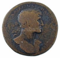 Római Birodalom / Róma / Hadrianus 117-138. Sestertius bronz (25,26g) T:F Roman Empire / Rome / Hadrian 117-138. Sestertius bronze [... T]RAIANVS HAD[RIANVS ...] / [...] - [FORT RED] - S-C (25,26g) C:F