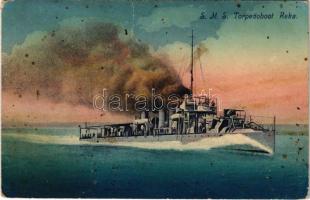 SMS RÉKA, a K.u.K. haditengerészet Huszár-osztályú rombolója / K.u.K. Kriegsmarine SM Torpedoboot Réka. C. Fano Pola 1915/16. 38. (fl)