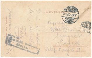 1916 Szászváros, Broos, Orastie; Scoala si biserica gr.-ort. rom. / Román ortodox iskola és templom ...