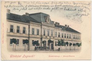 1903 Lugos, Lugoj; Honvéd laktanya. Auspitz Adolf kiadása / Honved-Kaserne / K.u.K. military barracks (EB)