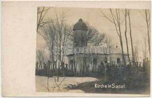 Sasul, Kirche / templom télen / church in winter. photo