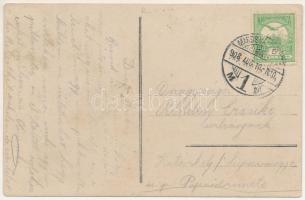 1908 Marosvásárhely, Targu Mures; Csiky Miklós üzlete / shop. photo (kis szakadás / small tear)